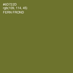 #6D722D - Fern Frond Color Image